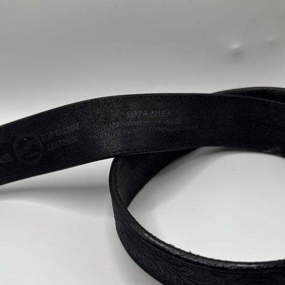 Silver creek black leather top grain southwestern belt size 36 - Picture 8 of 8